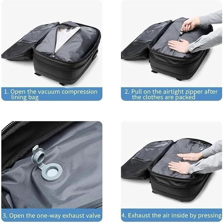 Expandable Compression Travel Backpack with Anti-Theft Lock & Wet Compartment | Kalsten