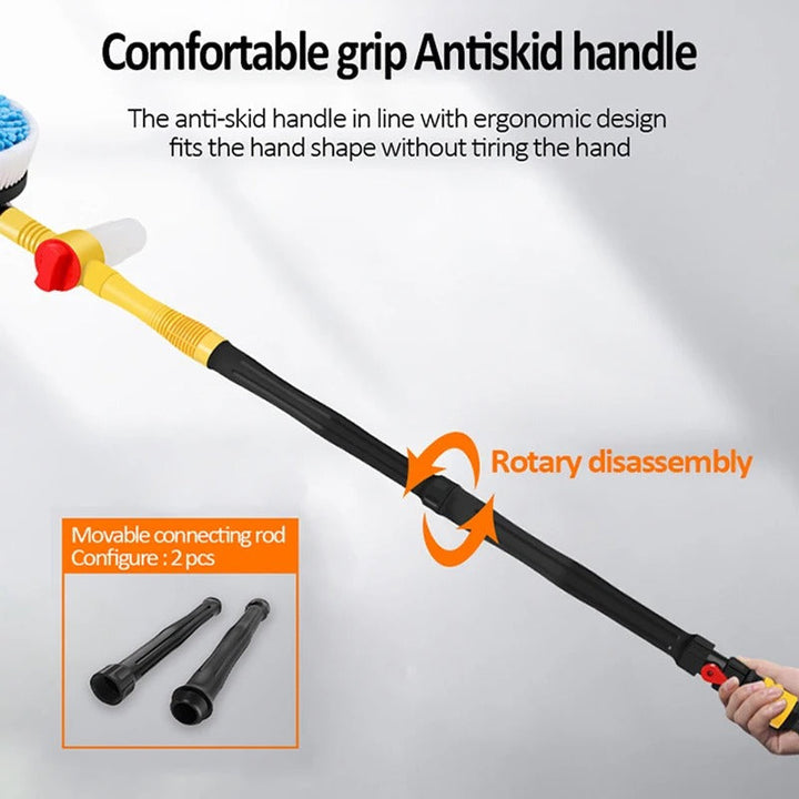Kalsten | TurboBrush 360 Car Wash Brush – Rotating Brush with Soap Dispenser & Extension Pole