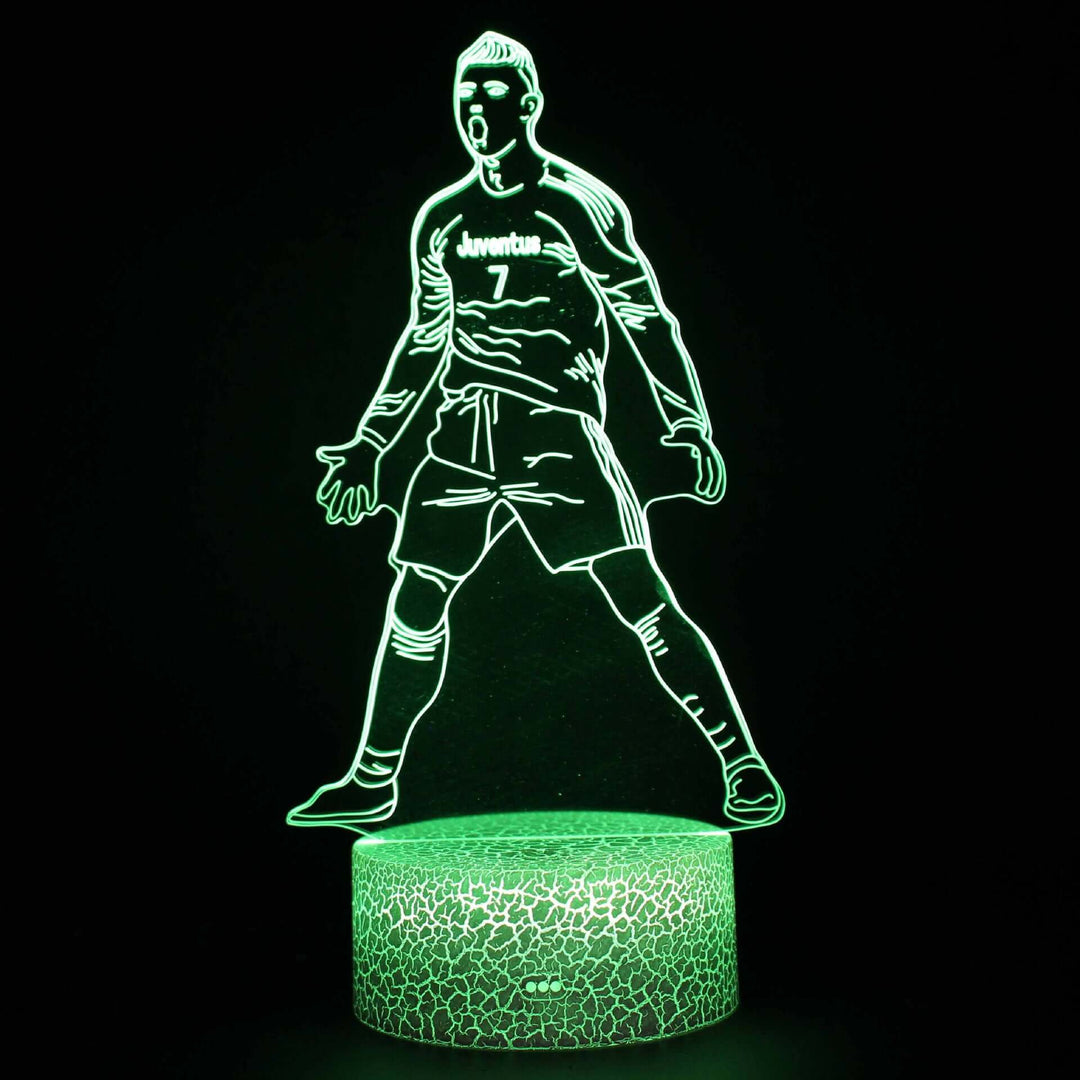 Led Small Night Lamp Football Player Colorful Touch Ambience Light | Kalsten