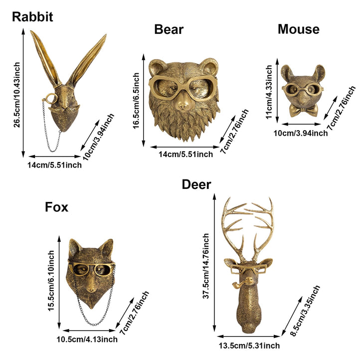 Kalsten | Elegant Animal Head Wall Sculptures