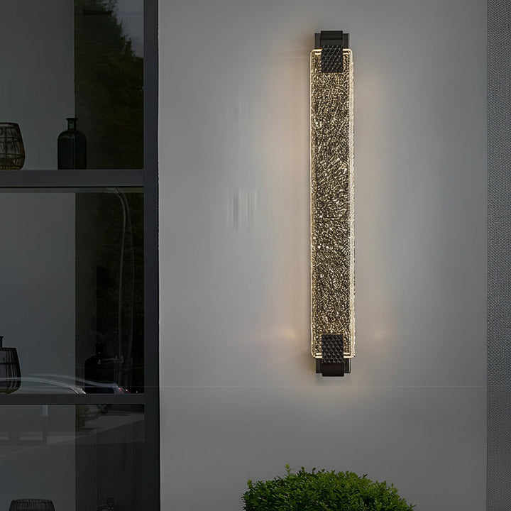 Modern Crystal Bubble LED Wall Sconce – Luxury 3-Color Dimmable Strip Lamp (Black/Gold) | Kalsten