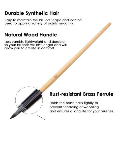 Brush set 24-piece with roll-up case and palette knife | Kalsten