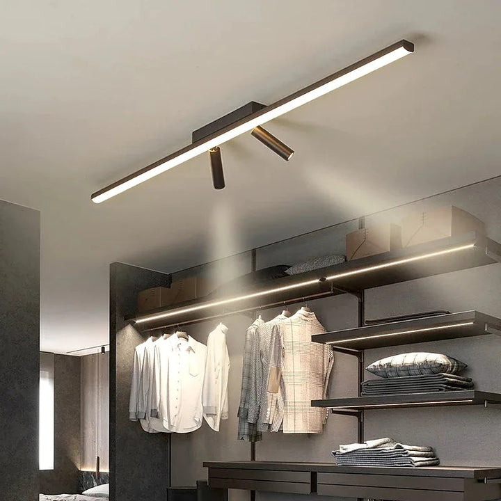 Ceiling Light Metal Linear 31.5 in Adjustable Spot Living Room Modern LED Fixture Minimalist Indoor Lighting | Kalsten