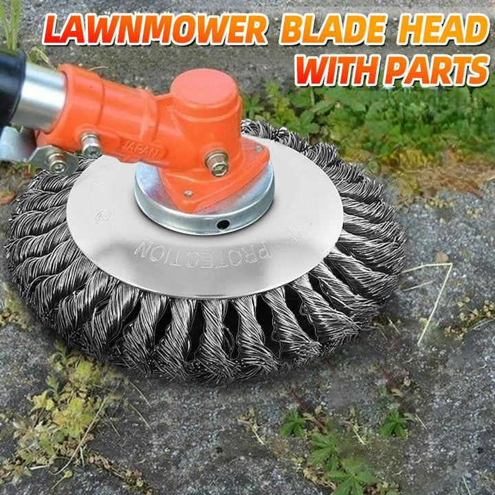 SteelTwist Weed Brush – 360° Trimmer Blade of Braided Steel (15 cm) | Kalsten