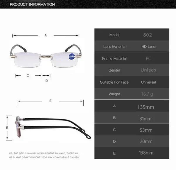 Kalsten | New Sapphire High Hardness Anti-Blue Dual-Use Reading Glasses