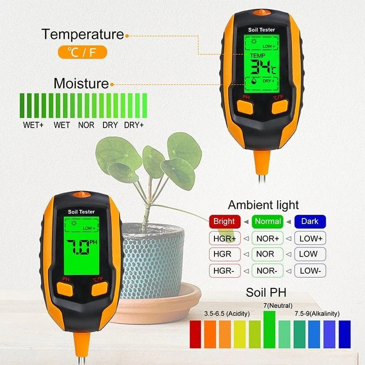 SmartGrow™ 4-in-1 Soil Meter for Plants | Kalsten