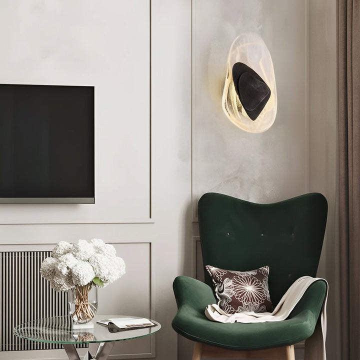 Modern Glass Globe Wall Sconce – 3-Color Dimmable LED Wall Light (Gold/Black) | Kalsten