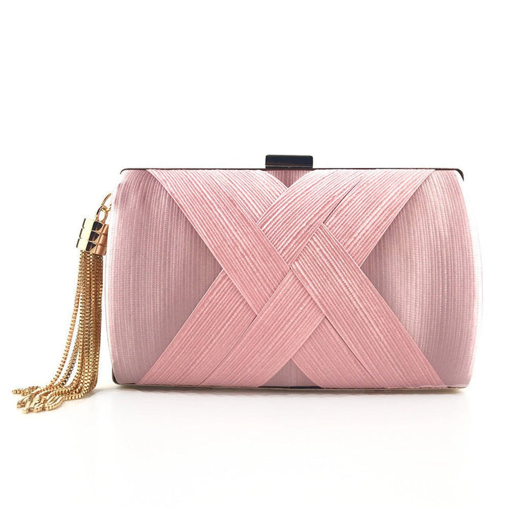 Kalsten | Éclessa Luxury Evening Clutch | Satin tassel handbag for classic and modern elegance