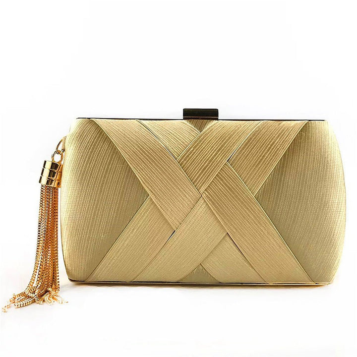 Kalsten | Éclessa Luxury Evening Clutch | Satin tassel handbag for classic and modern elegance