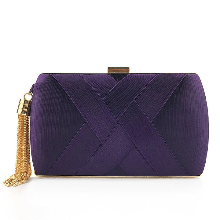 Kalsten | Éclessa Luxury Evening Clutch | Satin tassel handbag for classic and modern elegance