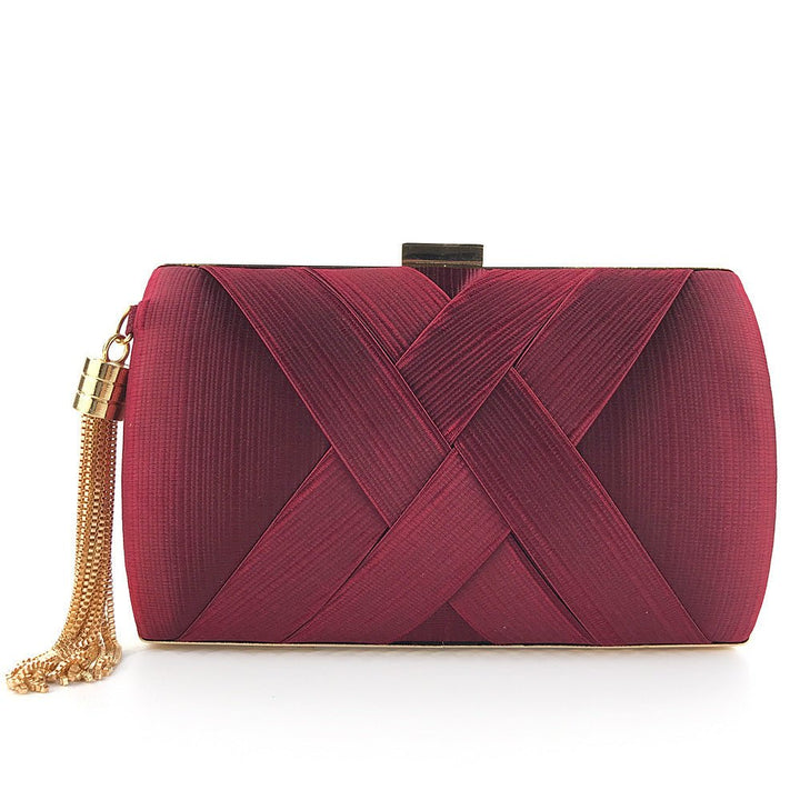 Kalsten | Éclessa Luxury Evening Clutch | Satin tassel handbag for classic and modern elegance