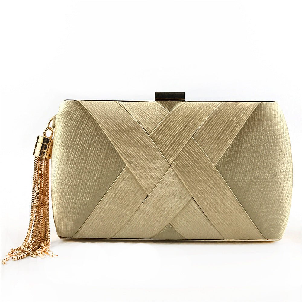 Kalsten | Éclessa Luxury Evening Clutch | Satin tassel handbag for classic and modern elegance