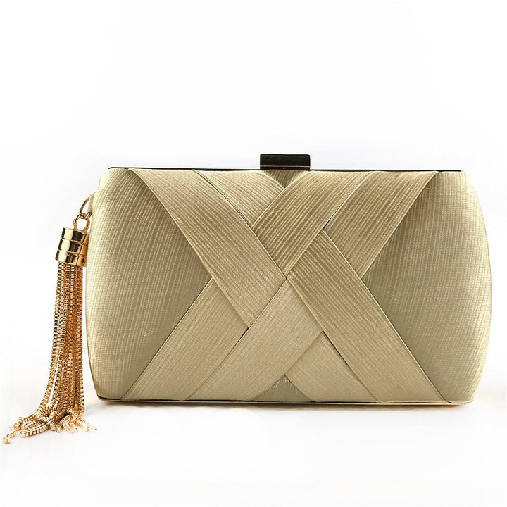 Kalsten | Éclessa Luxury Evening Clutch | Satin tassel handbag for classic and modern elegance