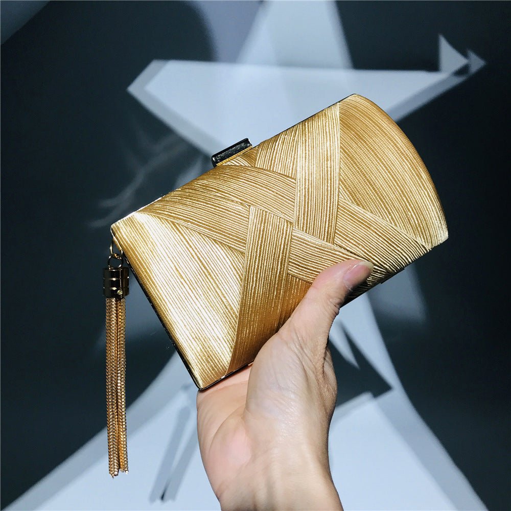 Kalsten | Éclessa Luxury Evening Clutch | Satin tassel handbag for classic and modern elegance