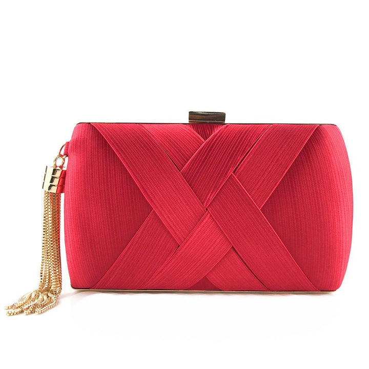 Kalsten | Éclessa Luxury Evening Clutch | Satin tassel handbag for classic and modern elegance
