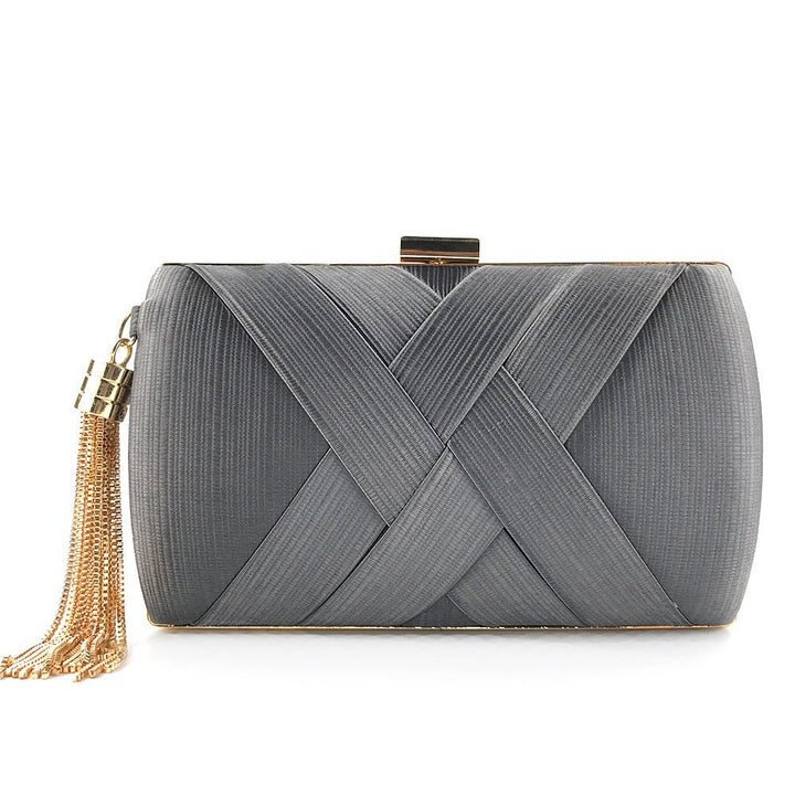 Kalsten | Éclessa Luxury Evening Clutch | Satin tassel handbag for classic and modern elegance