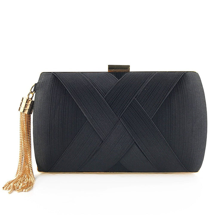 Kalsten | Éclessa Luxury Evening Clutch | Satin tassel handbag for classic and modern elegance