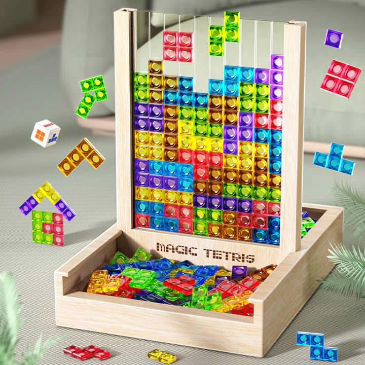 Kalsten | Wooden Tetris Puzzle Board Game for Kids and Adults