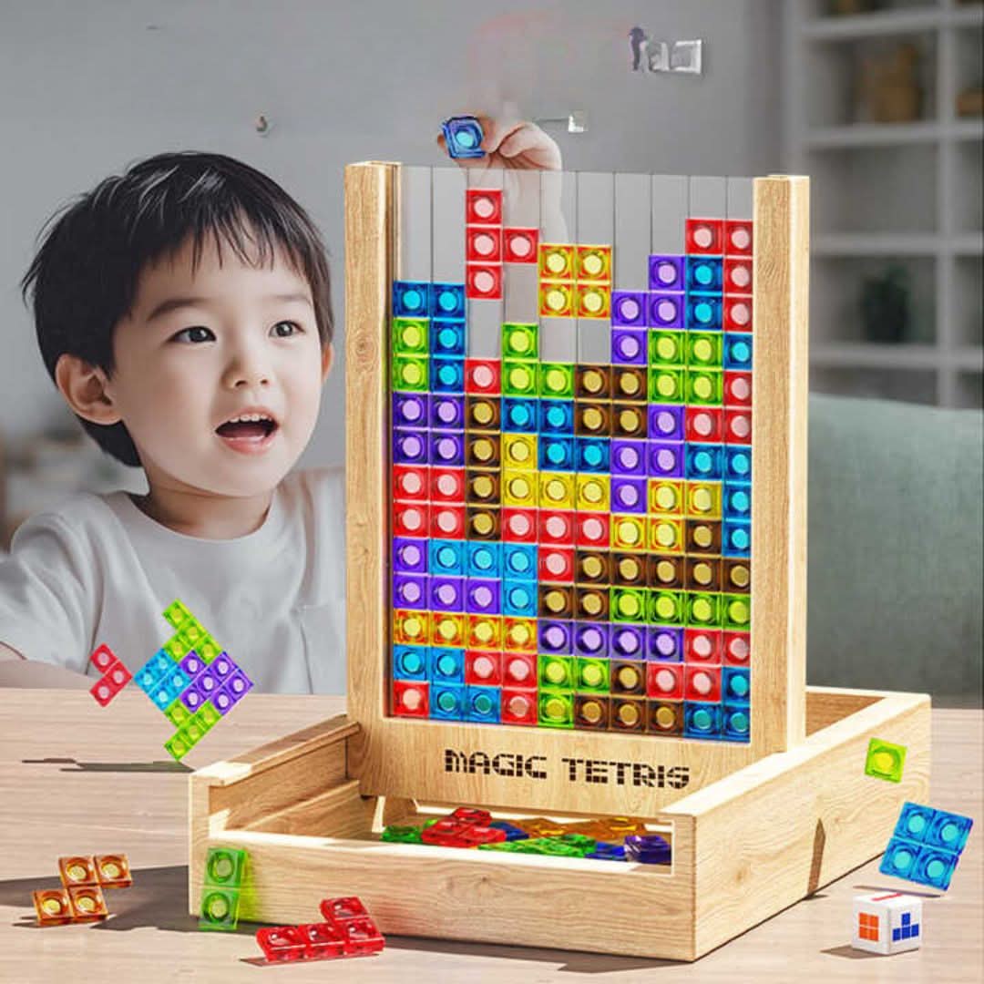 Kalsten | Wooden Tetris Puzzle Board Game for Kids and Adults