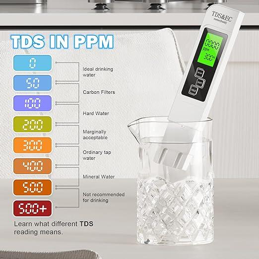 TDS Meter 3-in-1 Digital Water Quality Tester | Kalsten