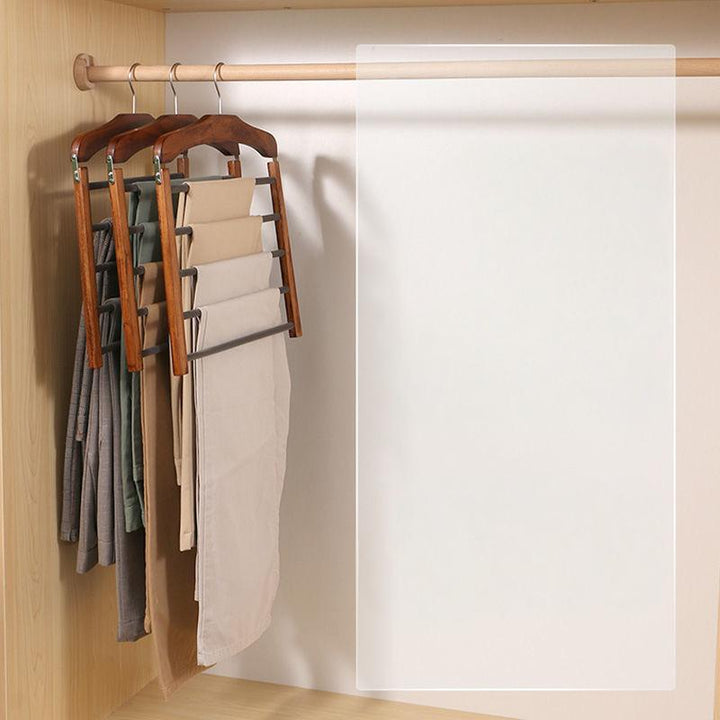 Wooden Clothes Hanger Space Saving with Sturdy Metal Hook | Kalsten