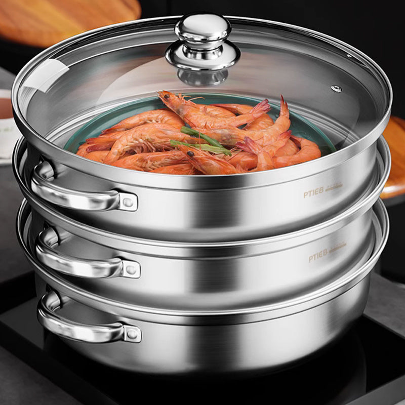 Kalsten | NutriSteam | 3-Tier Stainless Steel Steamer – Healthy Cooking Made Easy