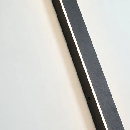 Linear, minimalist black LED outdoor wall light