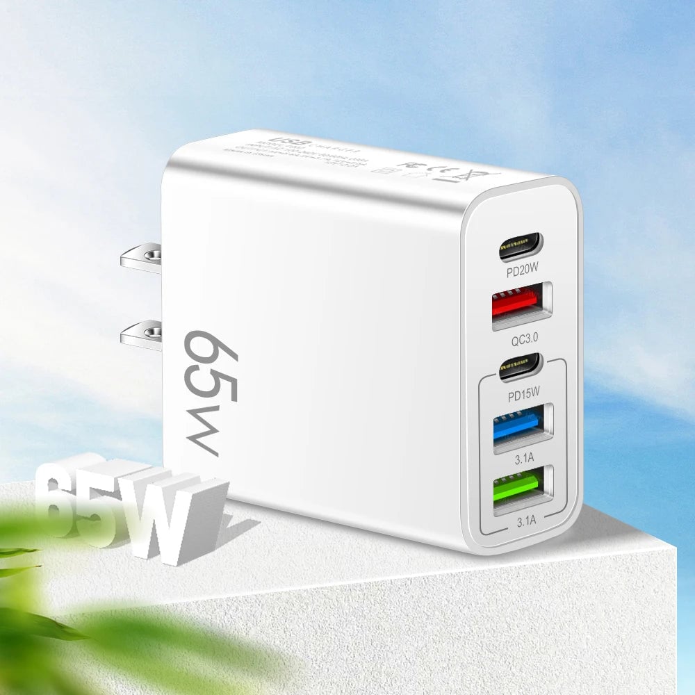 Multi-Port Adapter 65W Fast Charger - US Standard