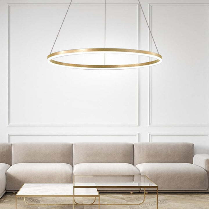 Circle LED Modern Chandelier Pendant Light Hanging Lamp Island Lights | Kalsten