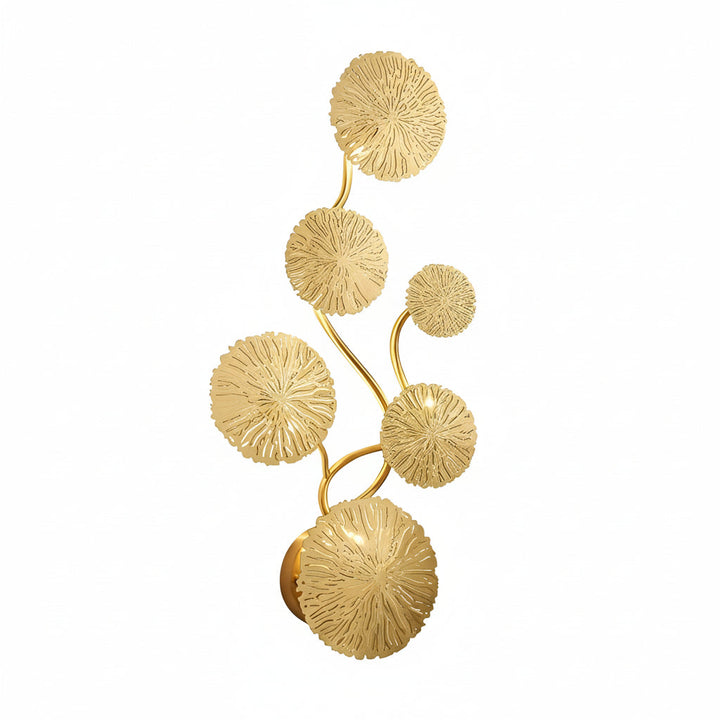 LED Wall Sconce Light – Modern Lotus Leaf Stainless Steel Gold (40-80cm H) | Kalsten