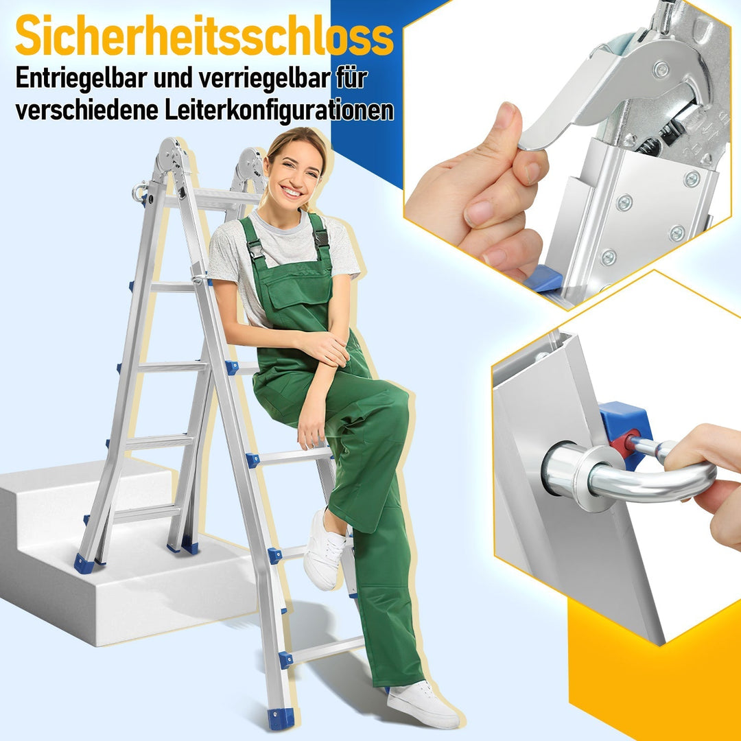 Telescopic ladder Multifunctional ladder 3 in 1 Aluminum ladder | Kalsten