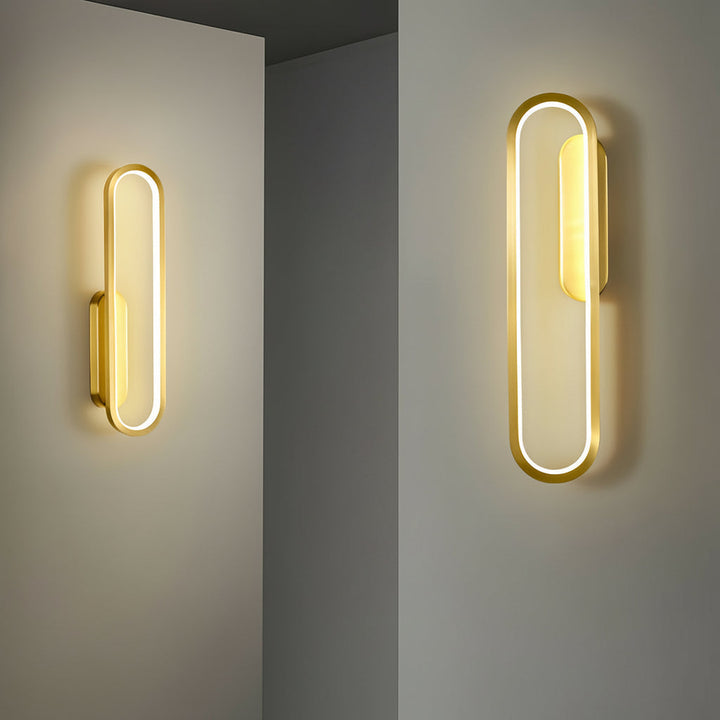 LED Wall Sconce Light – Oval Minimalist Aluminum Silicone (40cm / 15.7in) | Kalsten