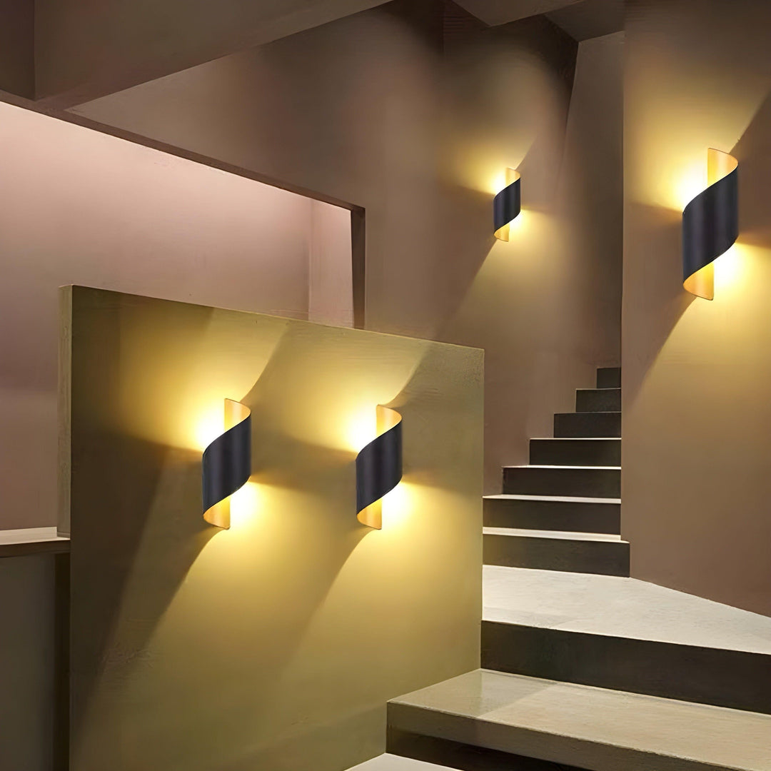 SpiralGlow Light - Nordic waterproof metal spiral LED wall lamp | Kalsten