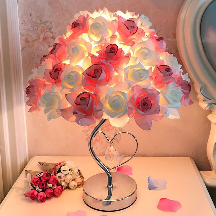 Creative Simple European Table Lamp Bedroom Bedside Rose | Kalsten