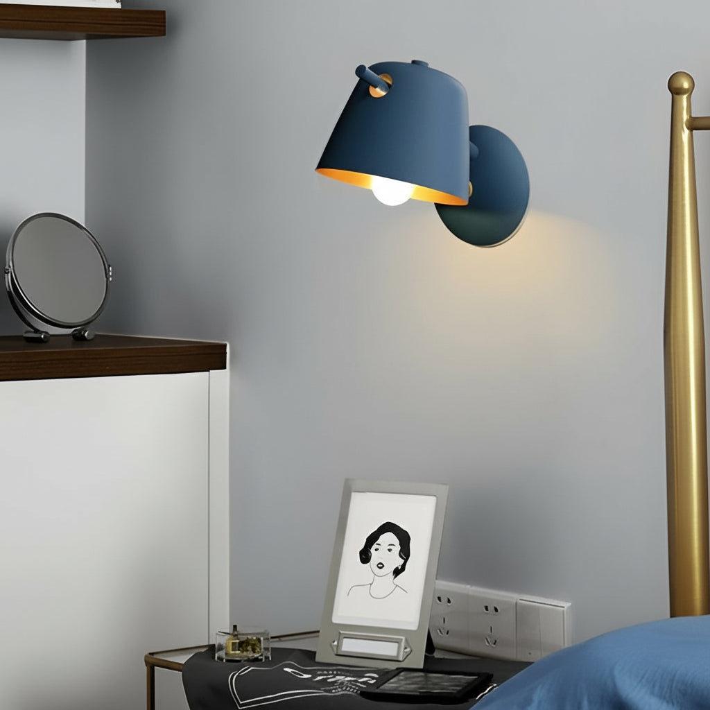 Metal Wall Sconce – Nordic Hat Style Matte Iron E27 (15x28cm) | Kalsten