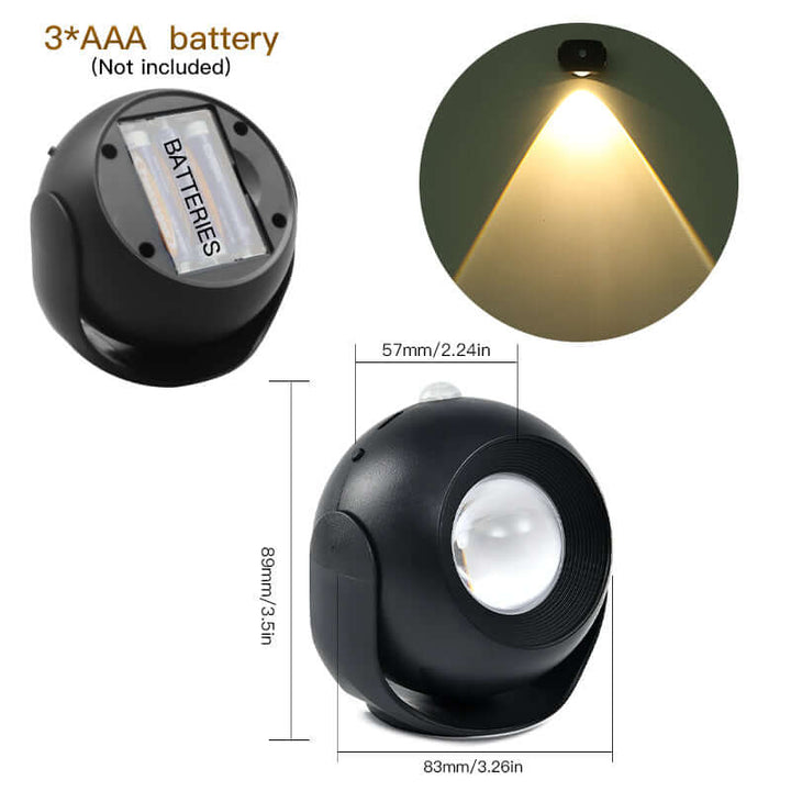 Adjustable Angle Human Sensing Light - Wireless Sunset Light for Indoor Use, Rechargeable Wall | Kalsten