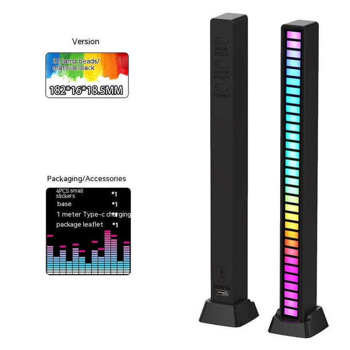 Led Sound Control Light Bar RGB Ambient Pickup Rhythm Lamp Music USB Adjustabl Automotivo Strip For Automobiles Family Party | Kalsten