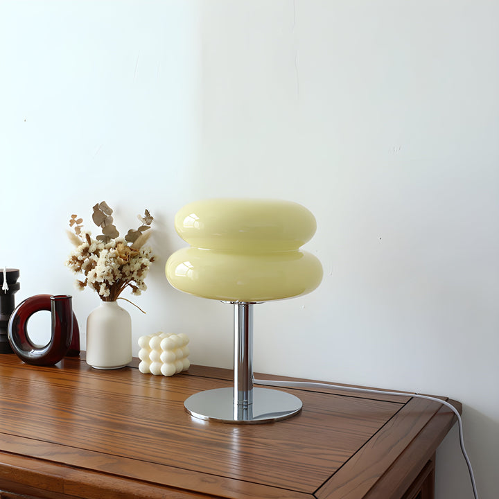 Italian Designer Glass Egg Tarts LED Table Lamp | Kalsten