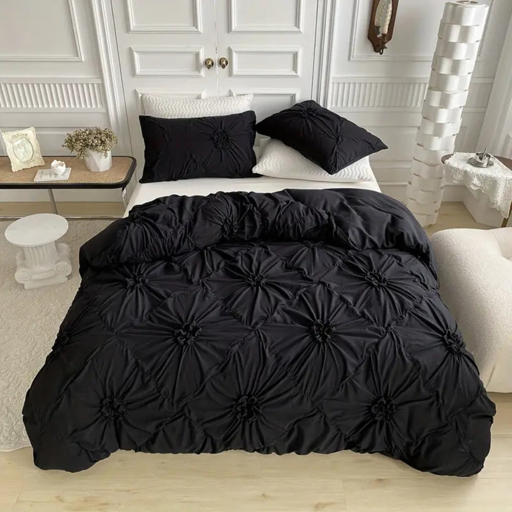 Pleated Microfiber Bedding Set Kalsten