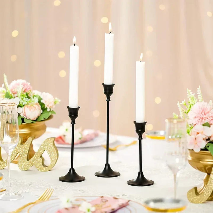 Gold Metal Candle Holders – Table Set Kalsten