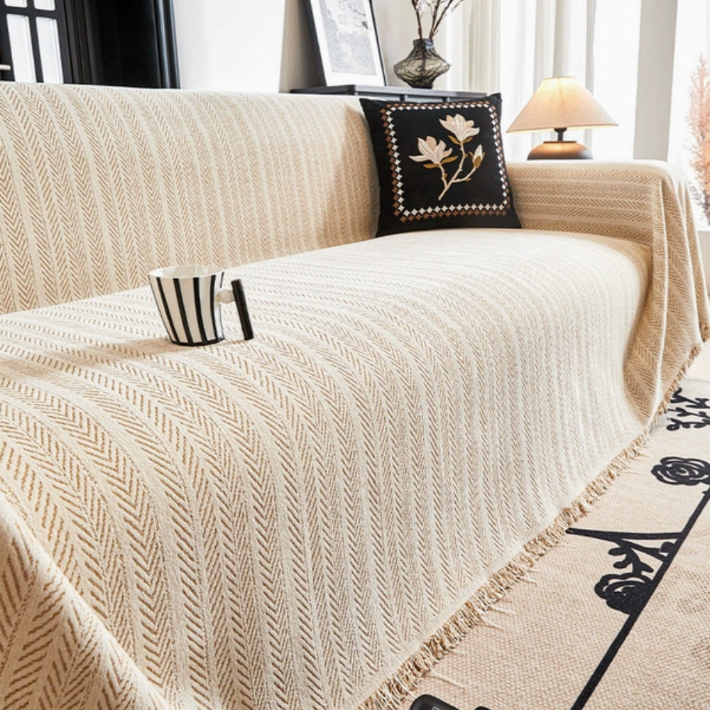 Kalsten | Modern Herringbone Chenille Sofa Cover