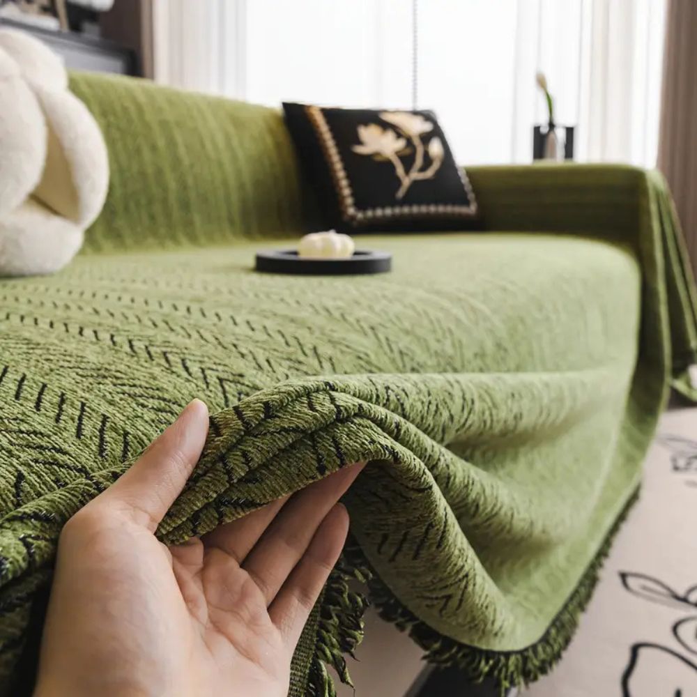 Herringbone Chenille Sofa Cover Kalsten