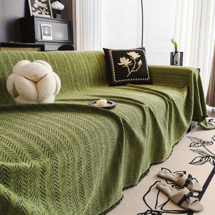 Herringbone Chenille Sofa Cover Kalsten