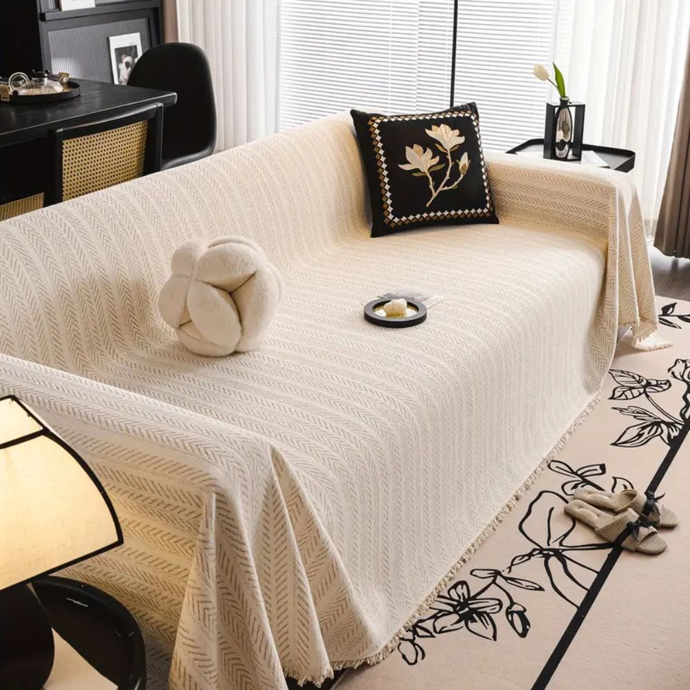 Herringbone Chenille Sofa Cover Kalsten