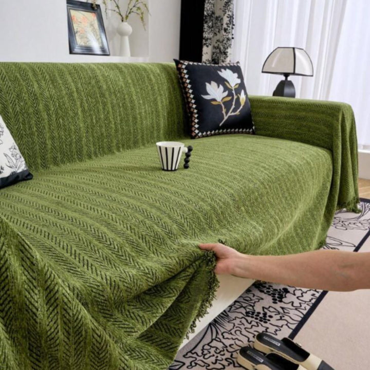 Herringbone Chenille Sofa Cover Kalsten