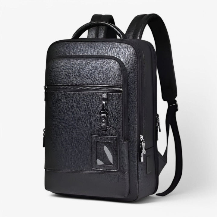 Kalsten | EXECUTREK – Elegant Leather Laptop Backpack with USB Port