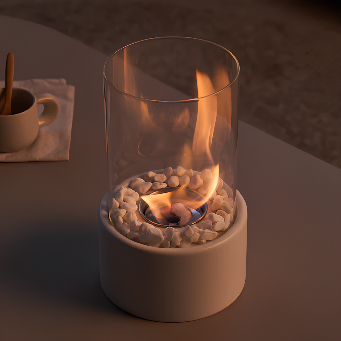 BowLift | Glass Oil Lamp Decorative Tabletop Fireplace