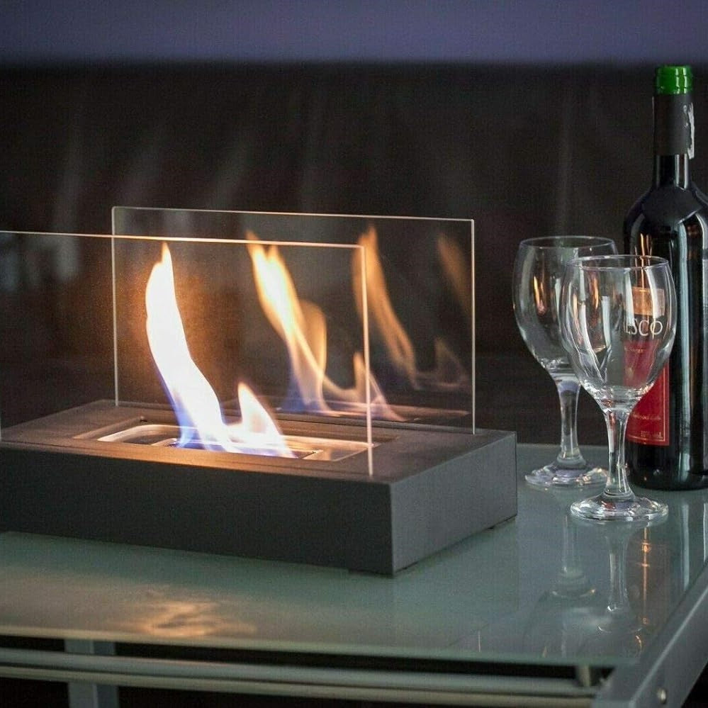 Glass Bioethanol Tabletop Fireplace Kalsten