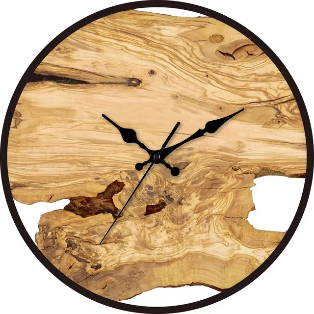 Rustic Wooden Wall Clock with Roman Numerals Kalsten
