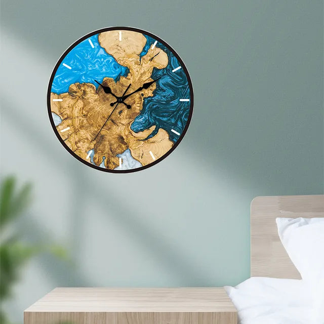 Rustic Wooden Wall Clock with Roman Numerals Kalsten